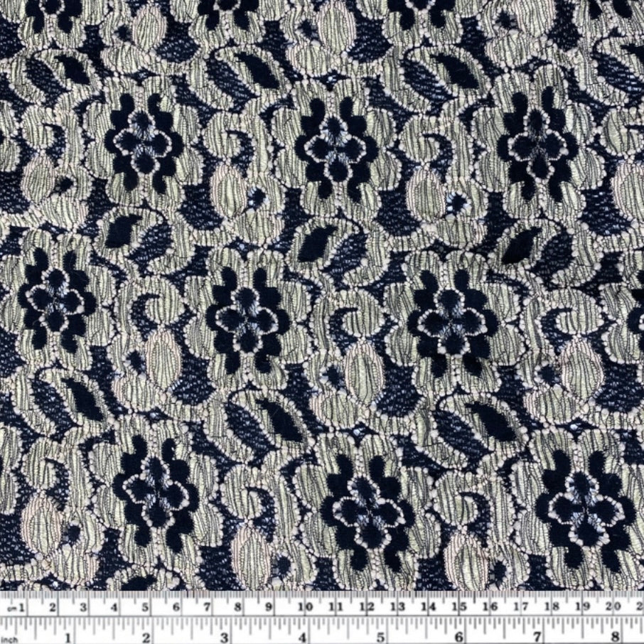 Floral Lace - Black/Beige