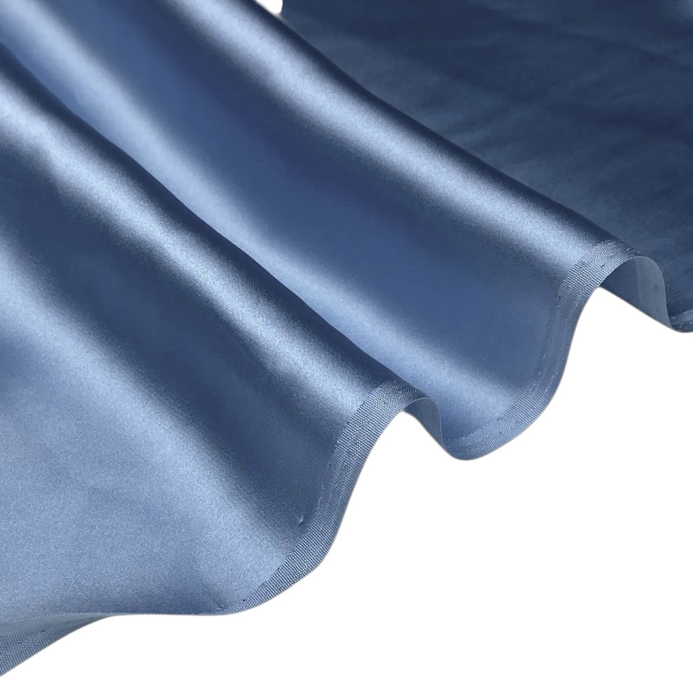 Mulberry Silk Charmeuse Satin - Copen Blue