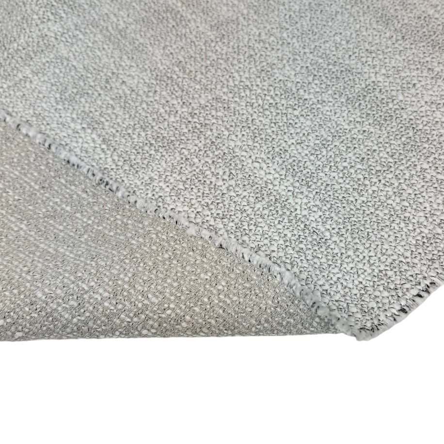 Boucle Upholstery Remnant  - White/Black