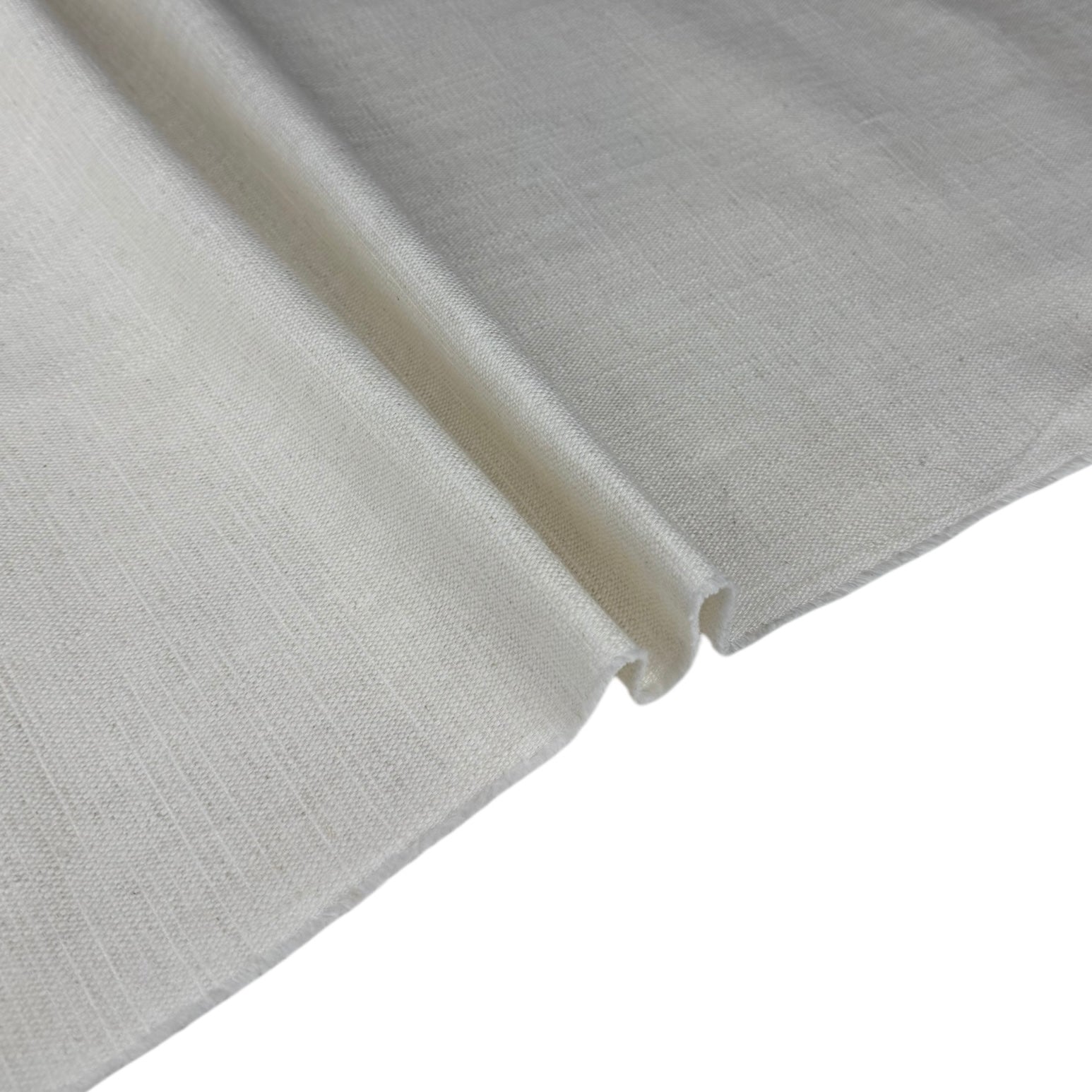 Crosshatch Linen Cotton Upholstery Remnant - Natural