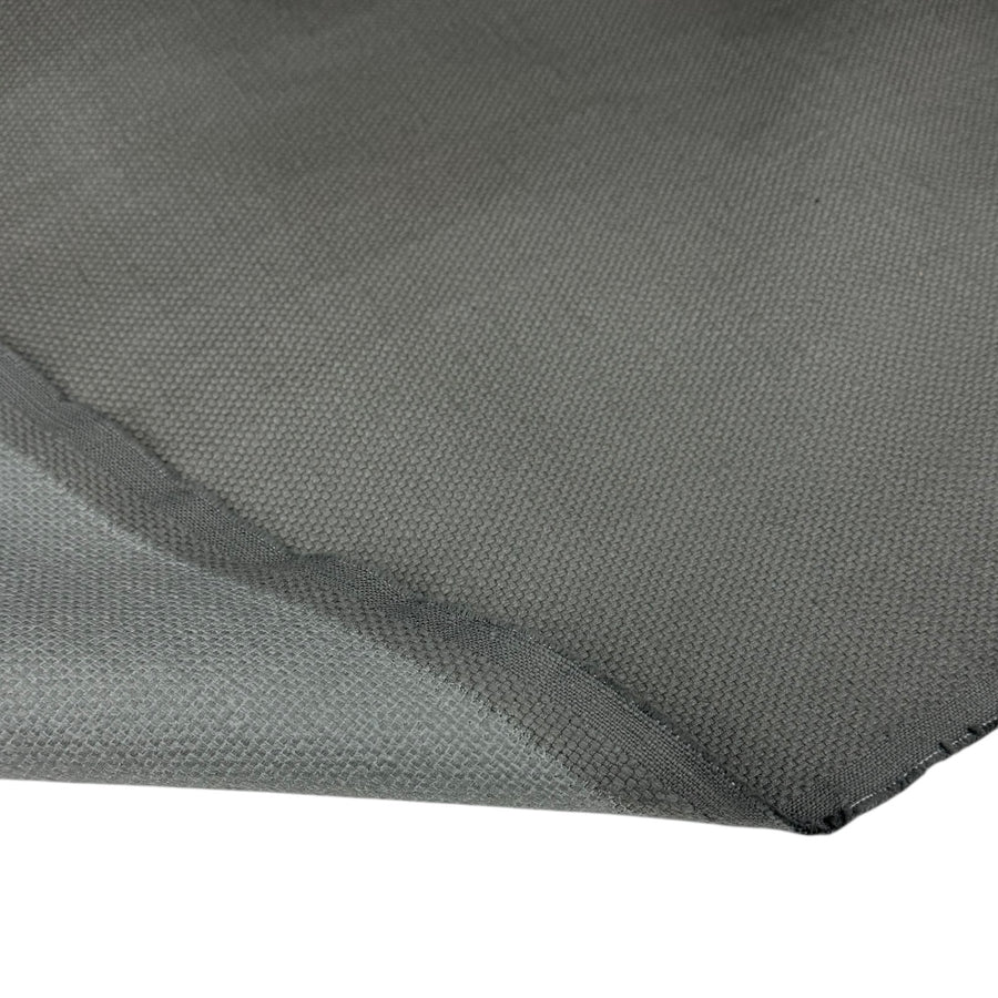 Woven Cotton Linen Blend Upholstery Remnant - Grey