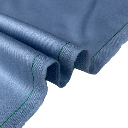 Wool Sateen - Remnant - Baby Blue