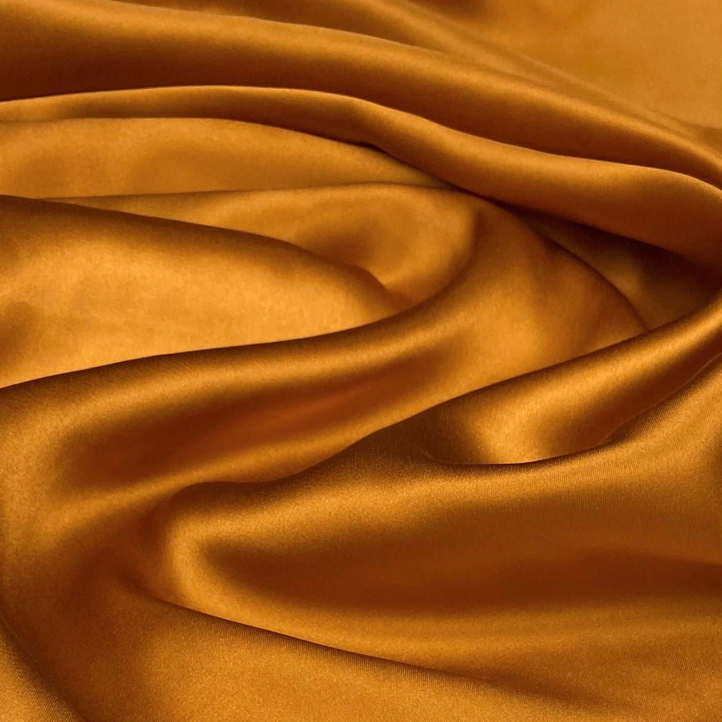 Mulberry Silk Charmeuse Satin - Bronze Gold