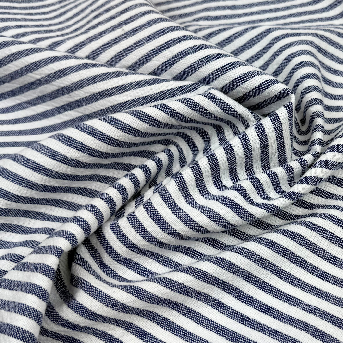 Striped Organic Cotton - Navy/White