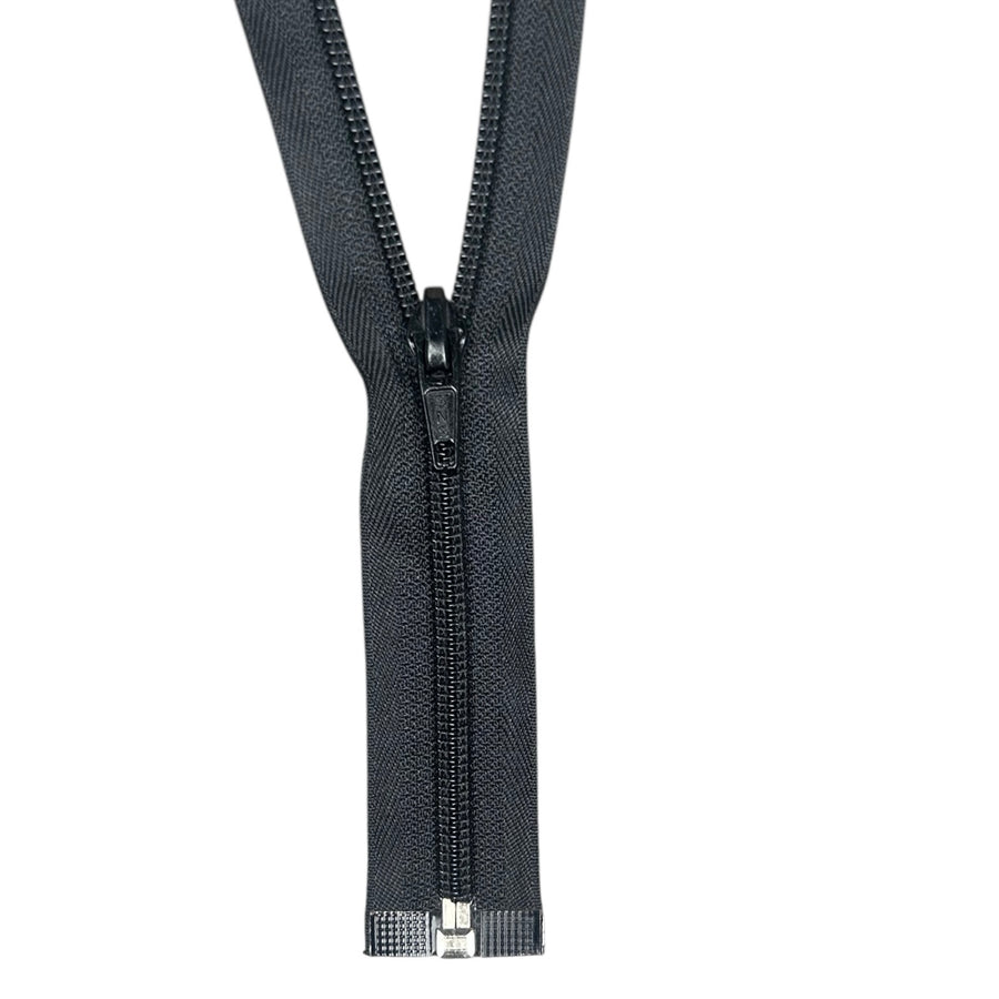 Coil One-Way Open End Zipper 21” - Black