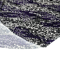Diagonal Striped Polyester Stretch Knit - Purple/Black/Grey/White