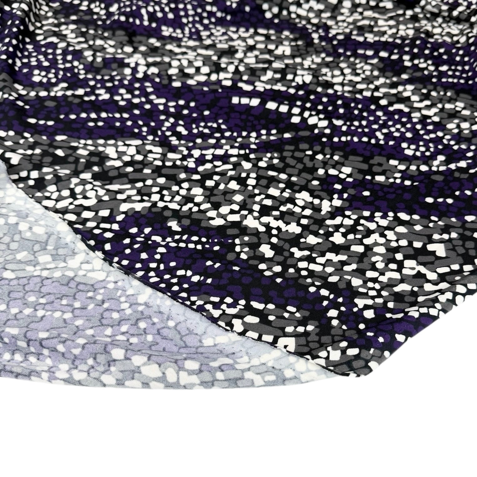 Diagonal Striped Polyester Stretch Knit - Purple/Black/Grey/White