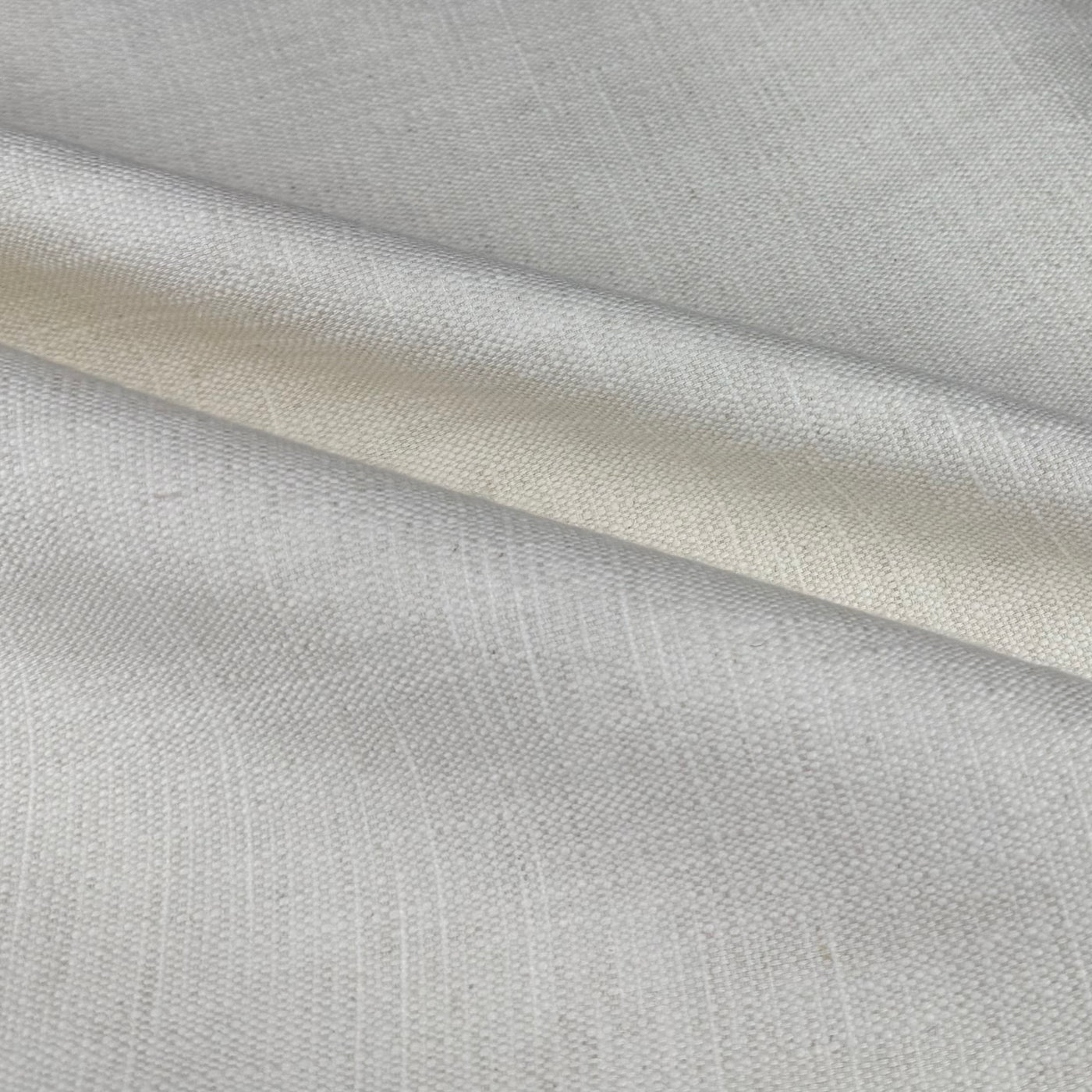 Crosshatch Linen Cotton Upholstery Remnant - Natural