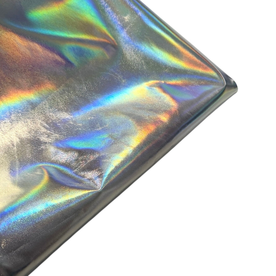 Holographic Iridescent Foil Jersey - Silver