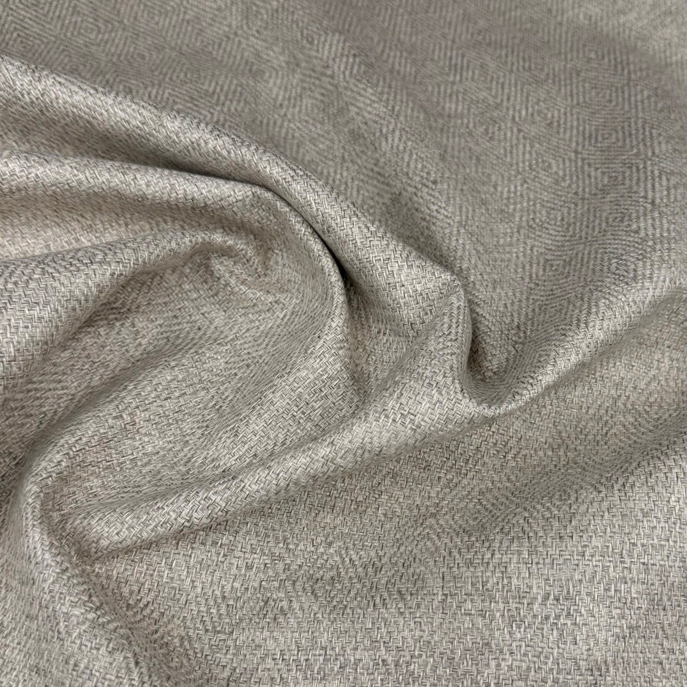 Diamond Patterned Upholstery Remnant - Beige