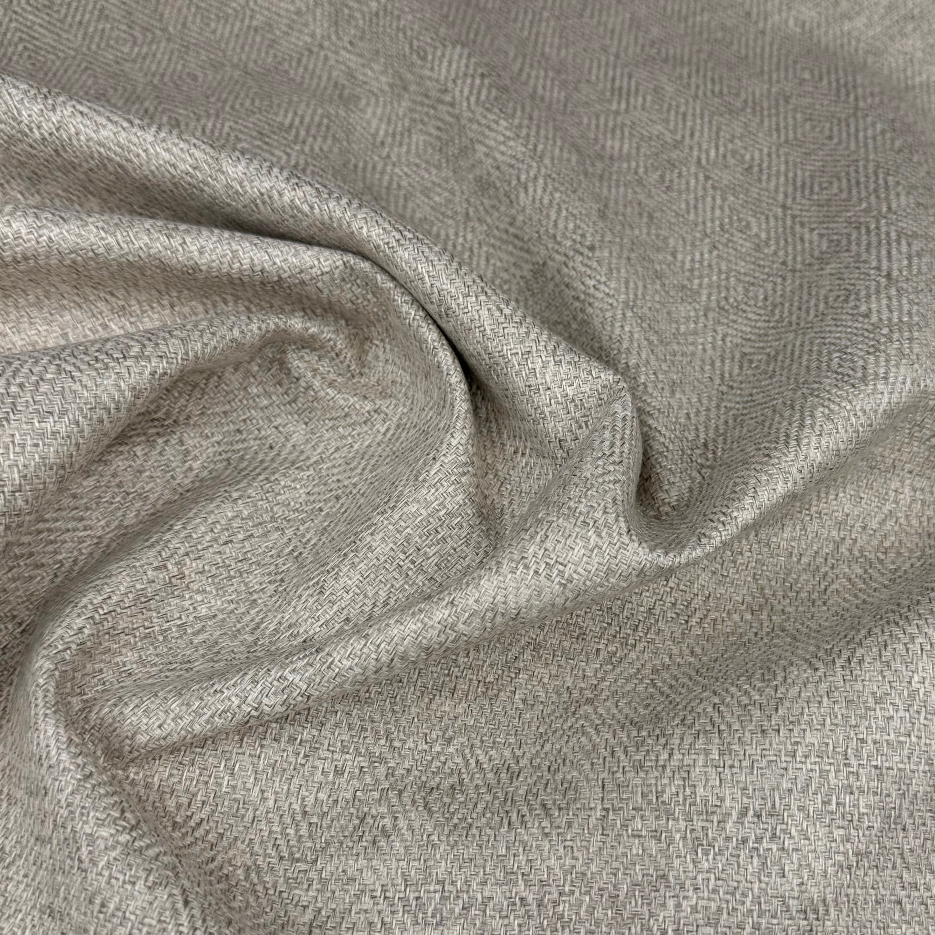 Diamond Patterned Upholstery Remnant - Beige