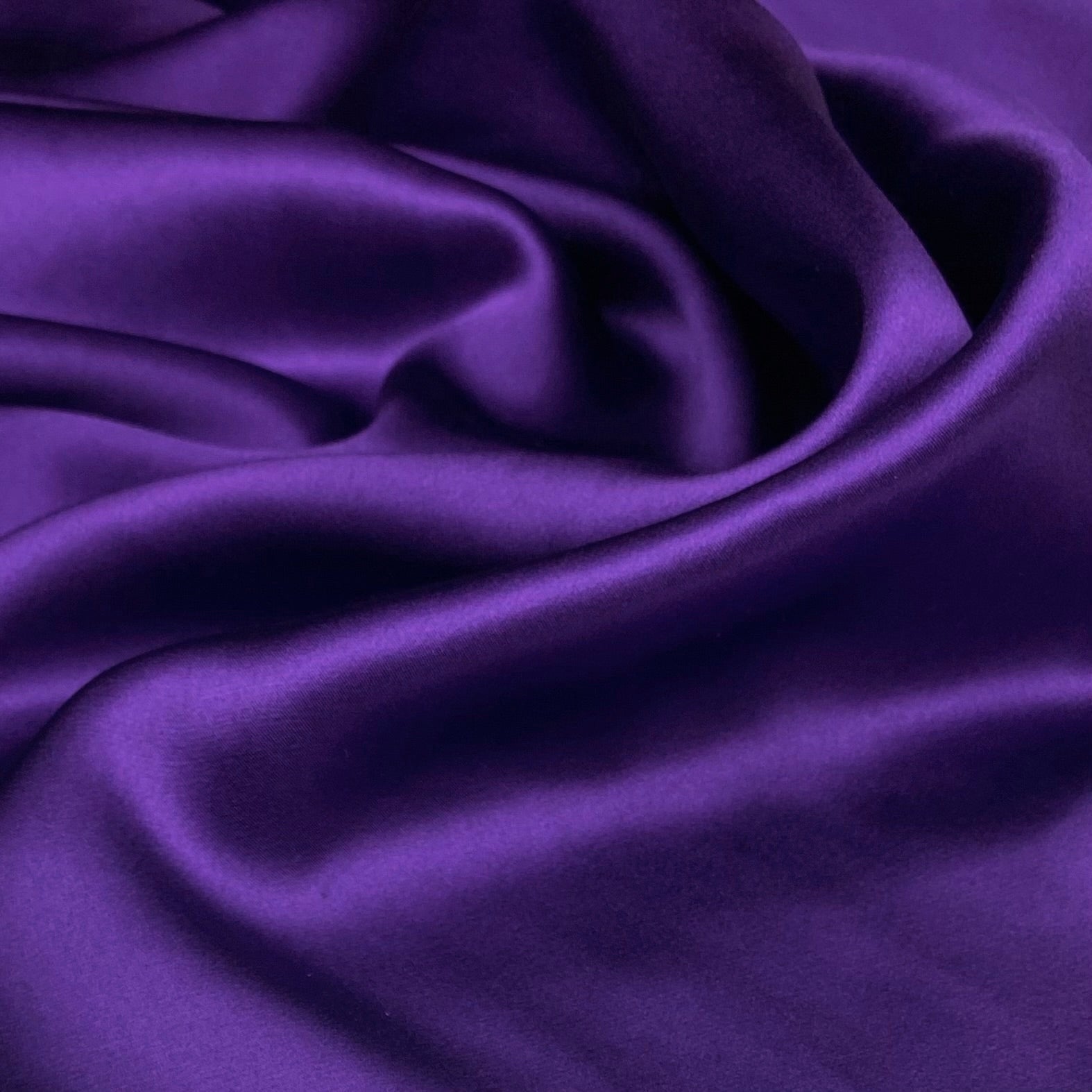 Mulberry Silk Charmeuse Satin - Royal Purple