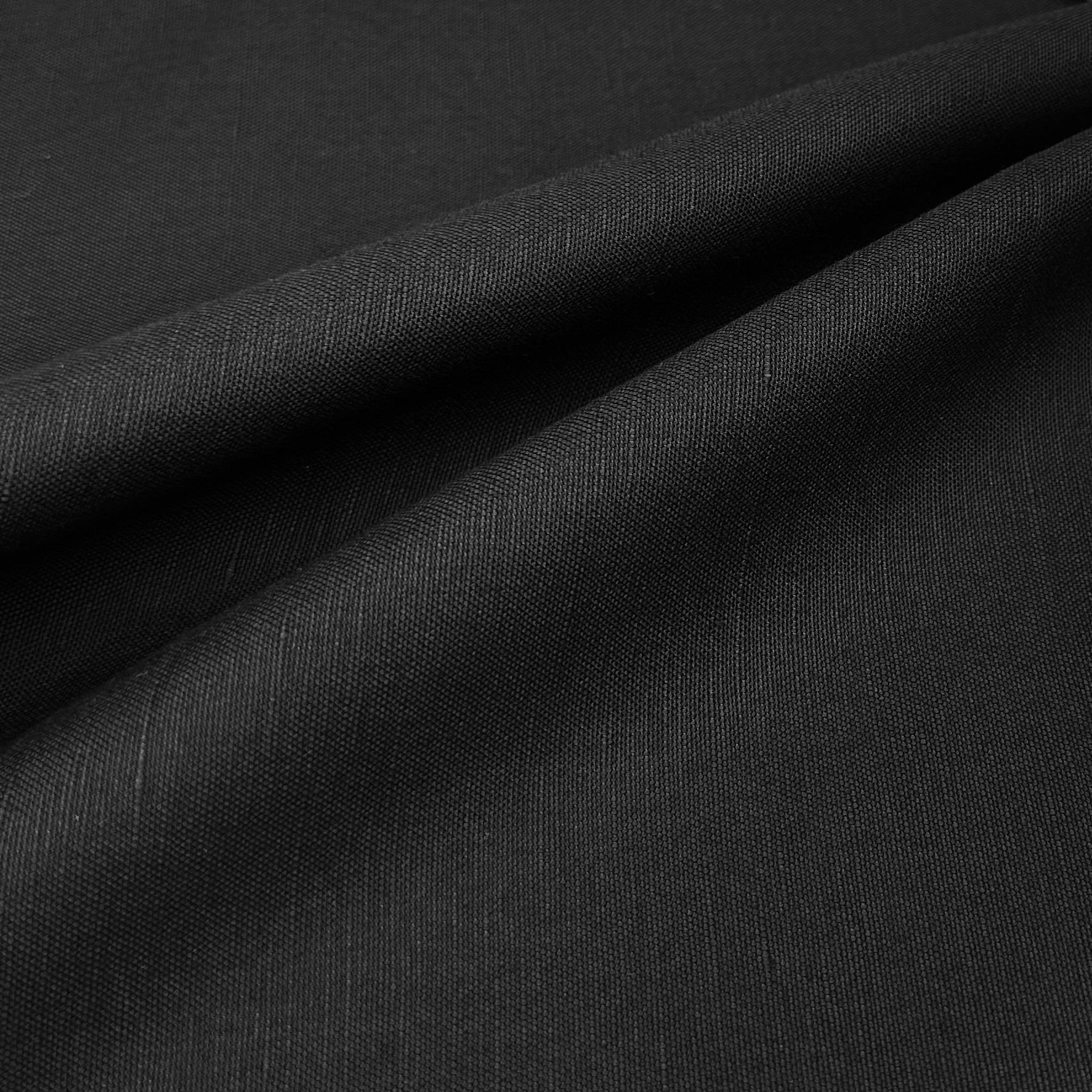 Medium Weight Linen - Black