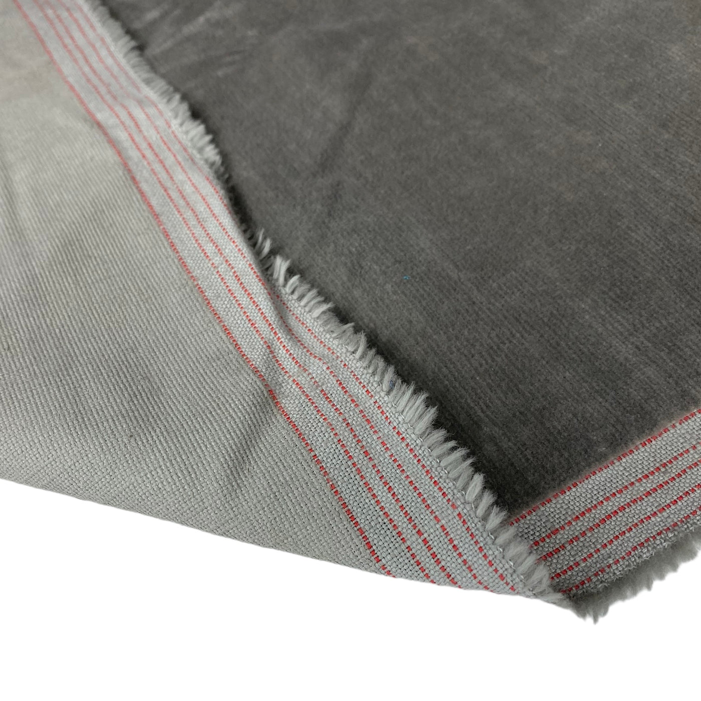 Velvet Upholstery - Designer Remnant - Light Grey