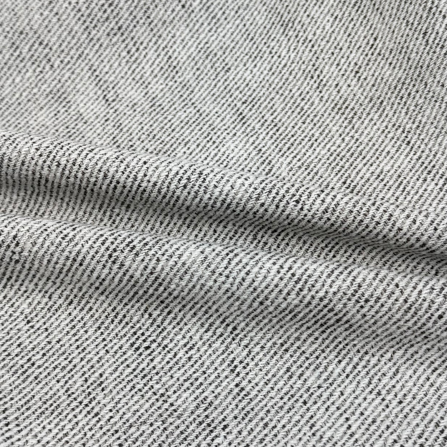 Twill Upholstery Remnant - White/Grey