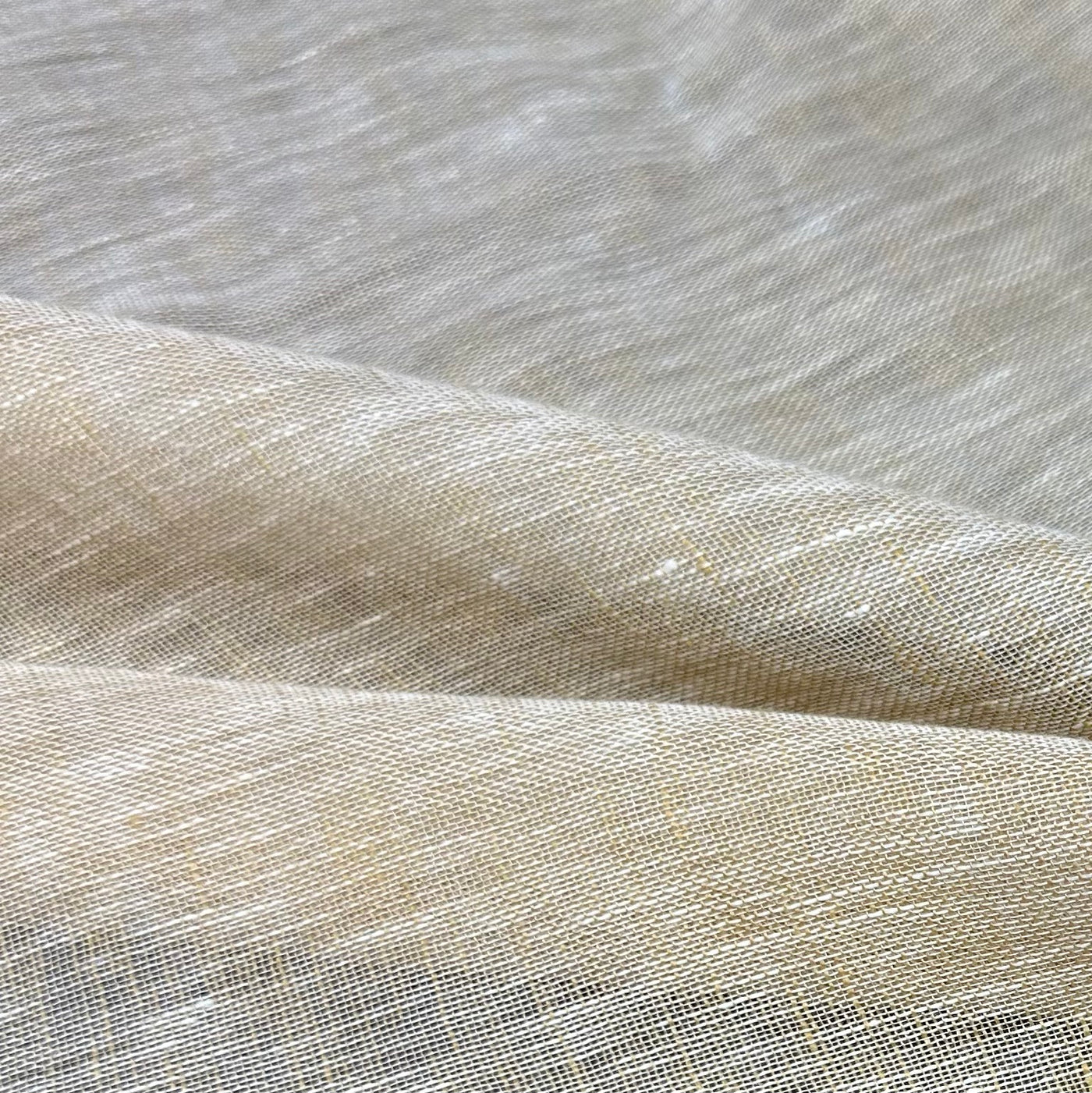 Linen Gauze - Brown/White