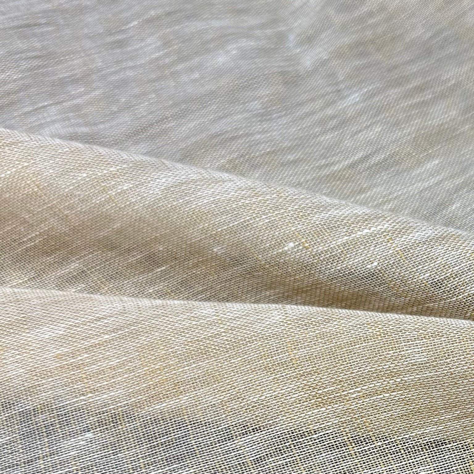 Linen Gauze - Brown/White