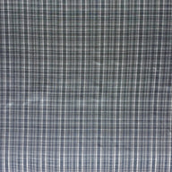 Yarn Dyed Plaid Woven Silk Fabric Remnant - Grey/Silver