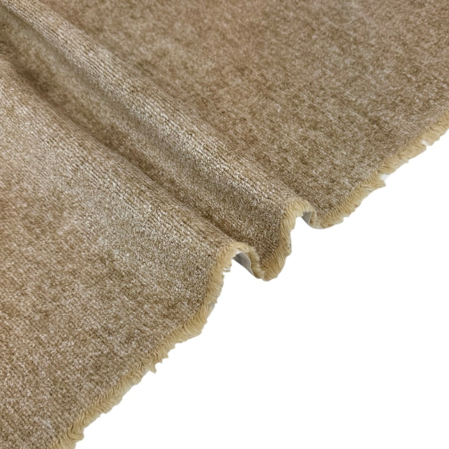 Chenille Interfaced Upholstery Remnant - Beige