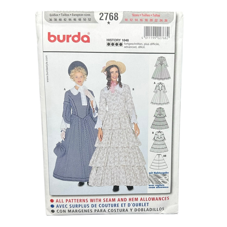 Burda 2768 Historical Dress Sewing Pattern