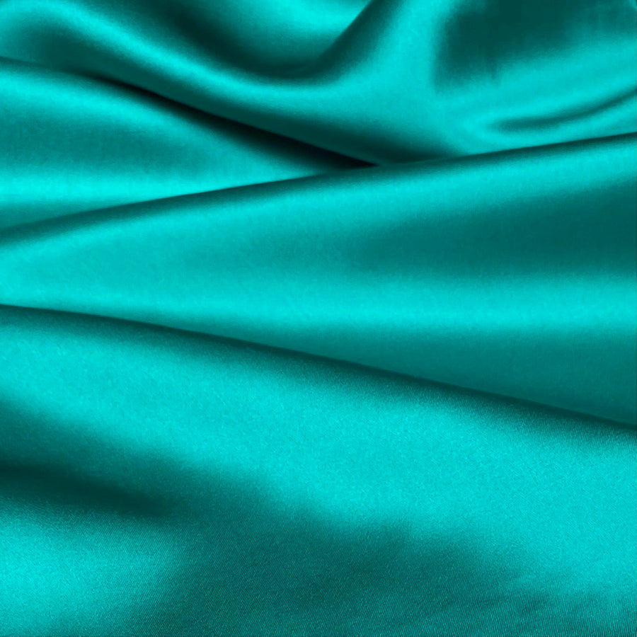 Mulberry Silk Charmeuse Satin - Bright Peacock