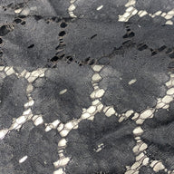 Floral Eyelet Lace - Black