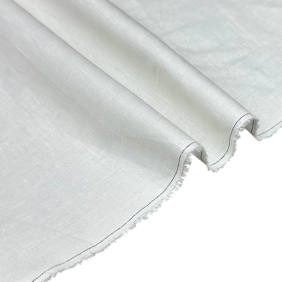 Lightweight Stretch Linen - White