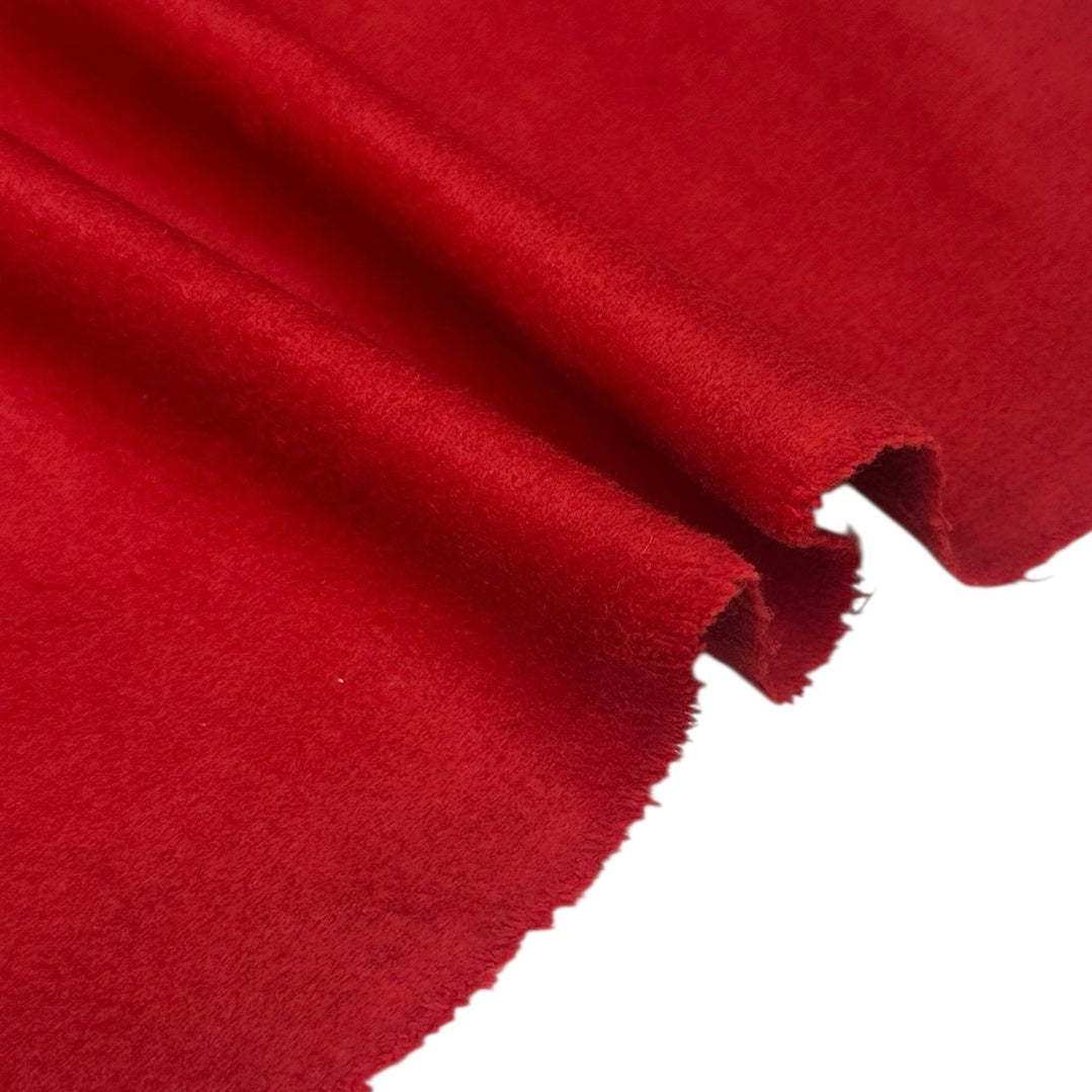 Mohair Wool Coating - Red