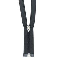 Coil One-Way Open End YKK Zipper 27” - Black/Silver