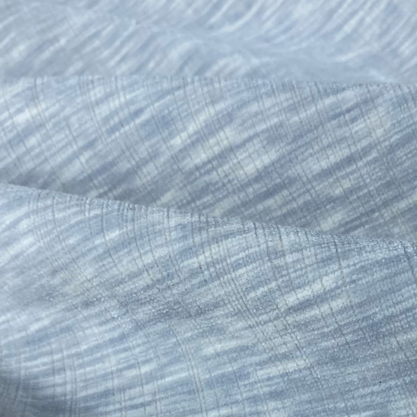 Velvet Upholstery Designer Remnant  - Grey/White