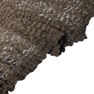 Stretch Floral Lace - Brown/Brown Glitter