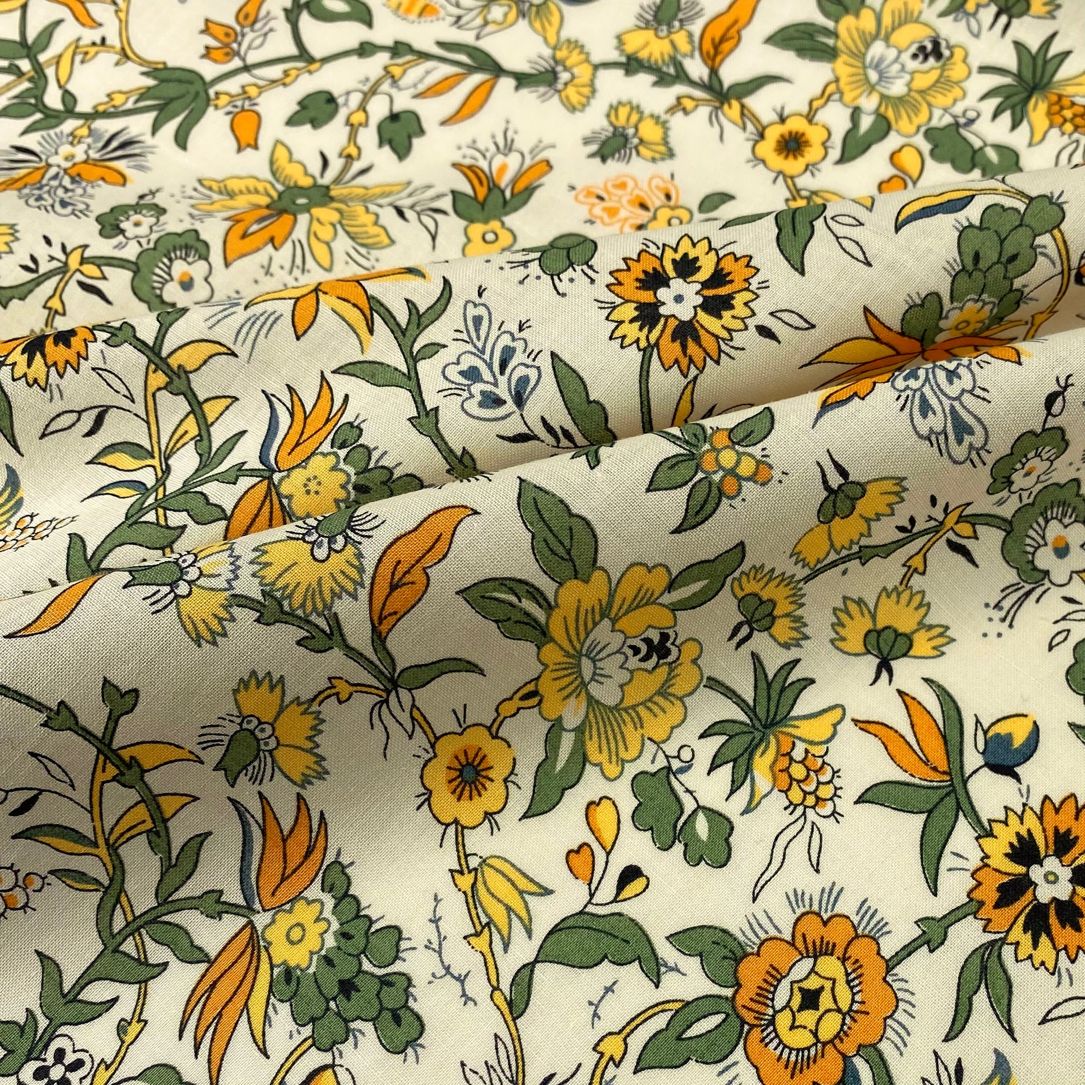 Liberty Printed Tana Lawn Cotton - Floral - Yellow/Green
