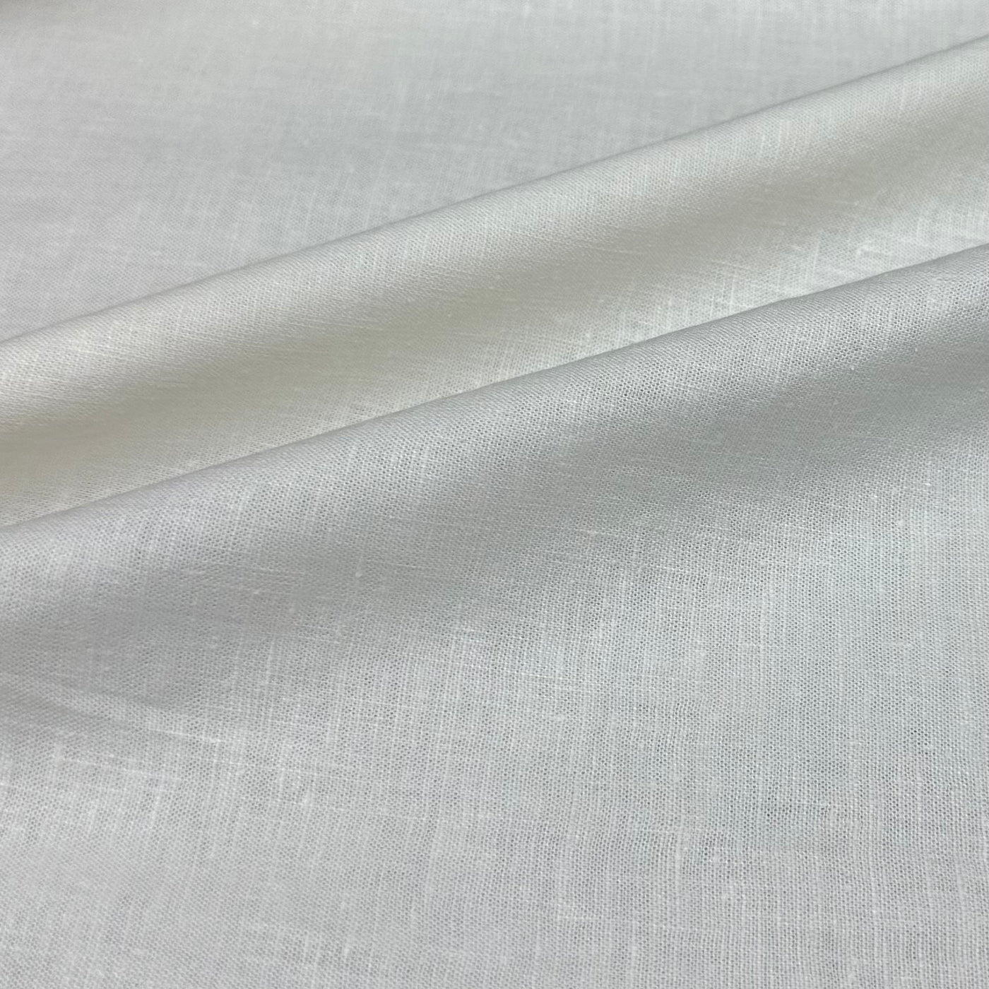 Lightweight Stretch Linen - White