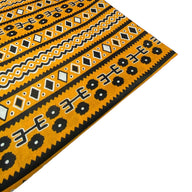 Super Wax African Printed Cotton - Striped - Golden Yellow/Black
