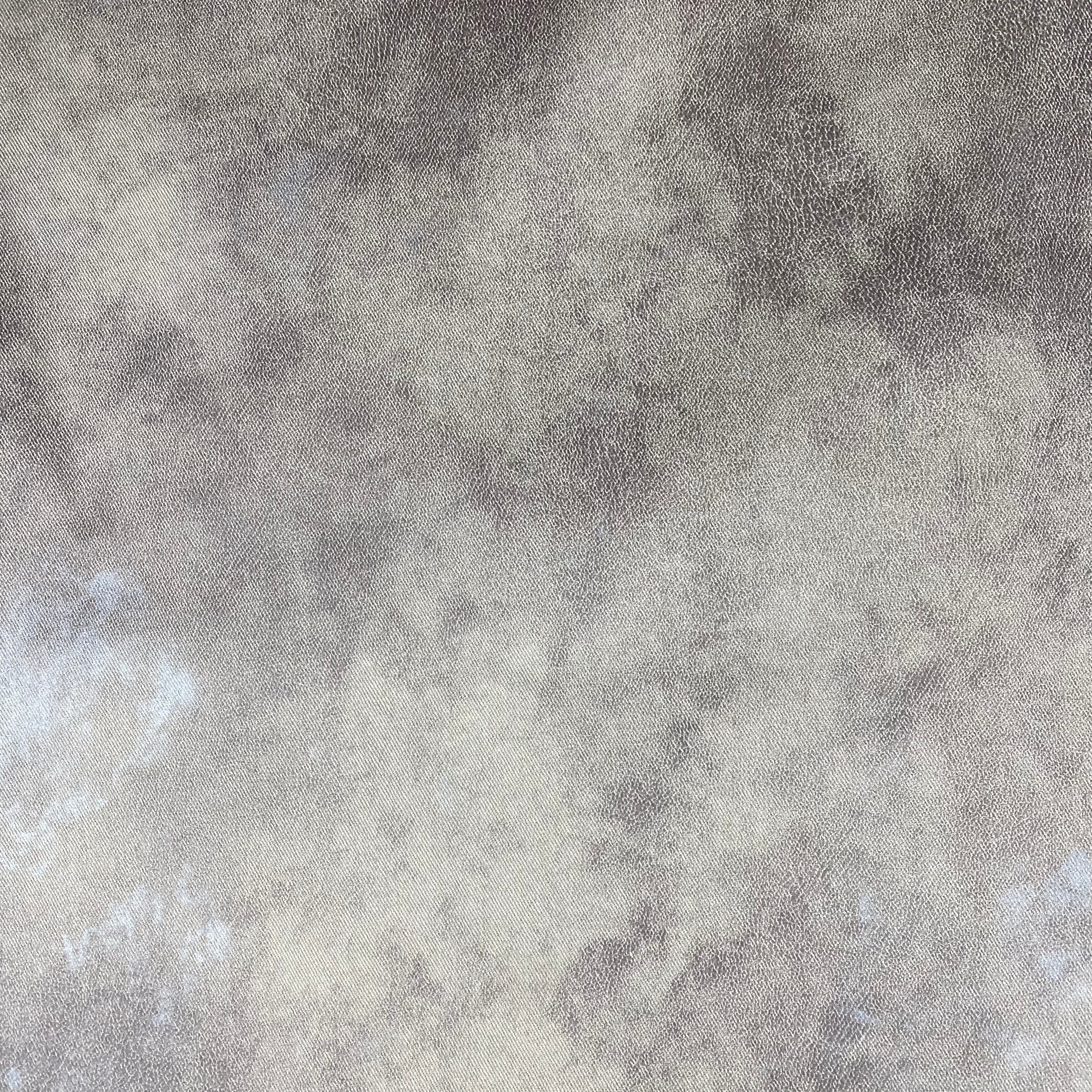 Distressed Coated Stretch Twill Canvas - Beige