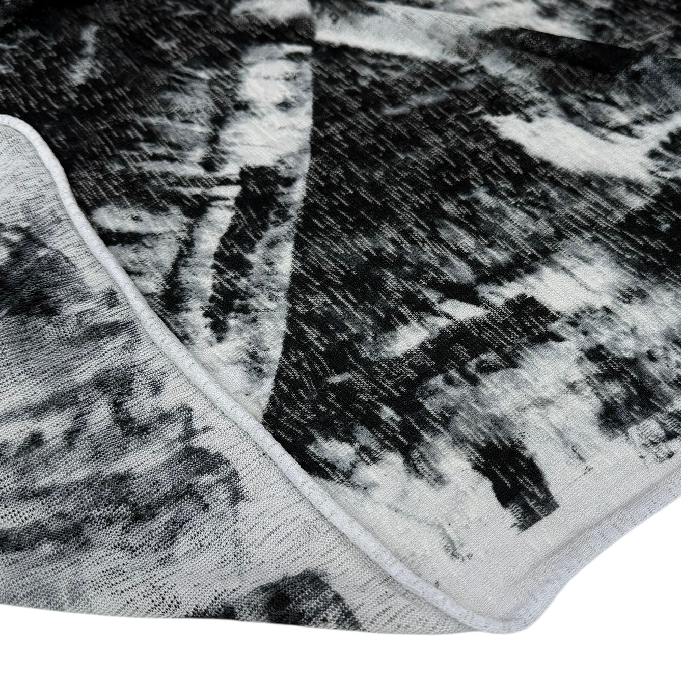 Abstract Printed Stretch Knit - Black/White