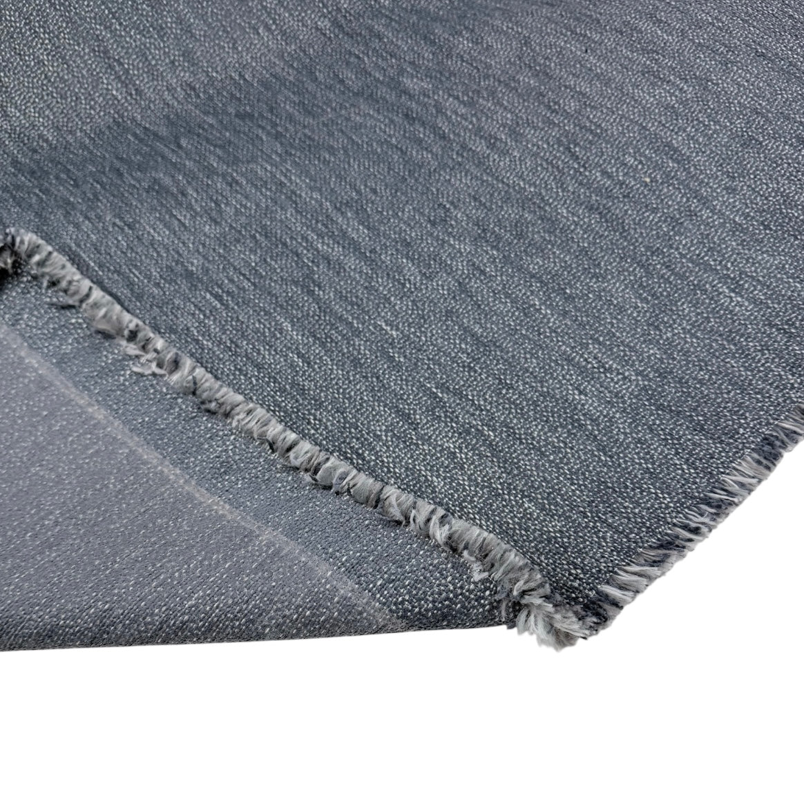 Chenille Upholstery Remnant - Blue/Grey