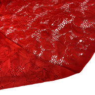 Stretch Floral Lace - 52” - Red