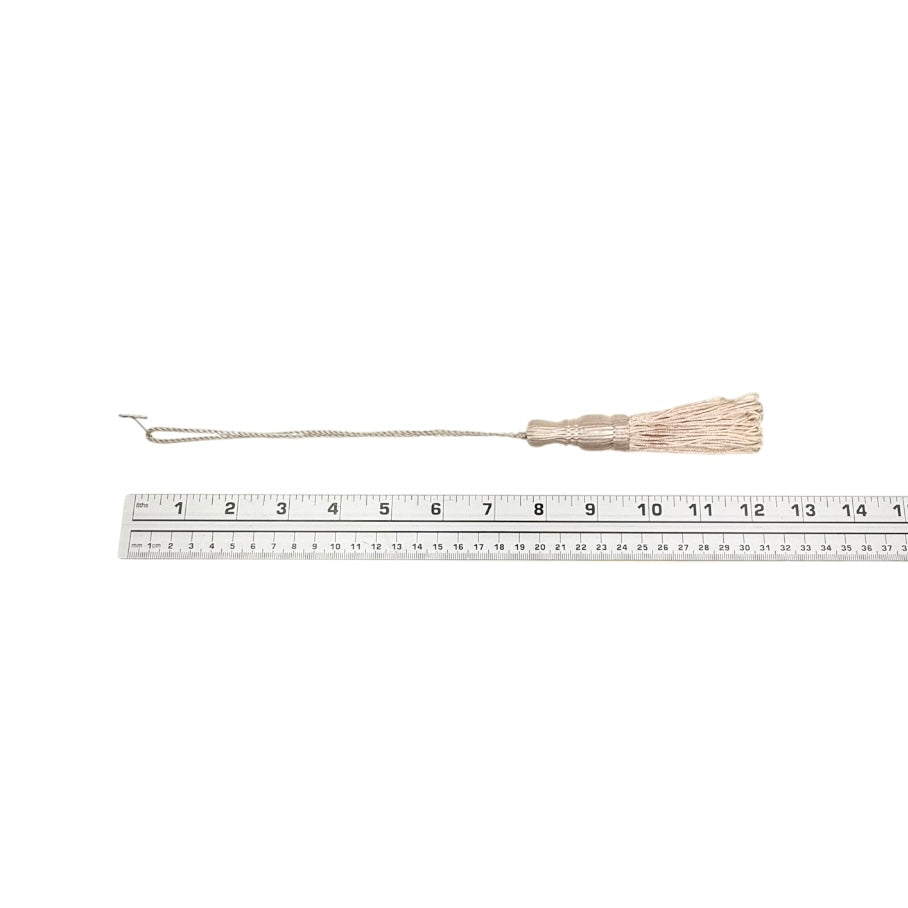 Decorative 4 1/2” Tassel - Light Peach/Grey