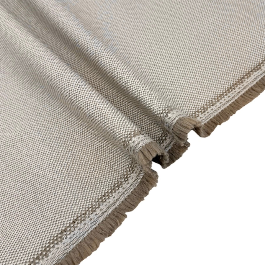 Woven Upholstery Remnant - Ivory/Beige
