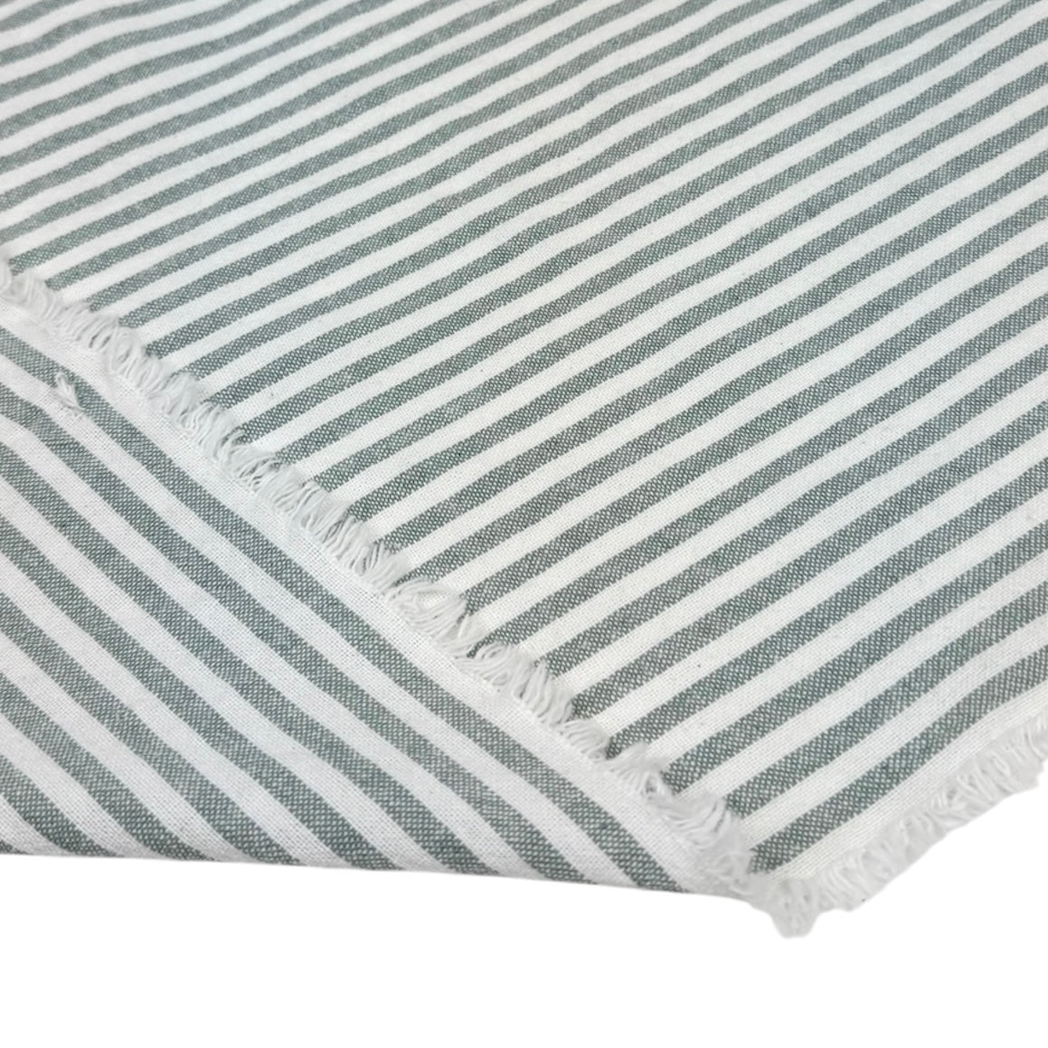 Striped Organic Cotton - Green/White