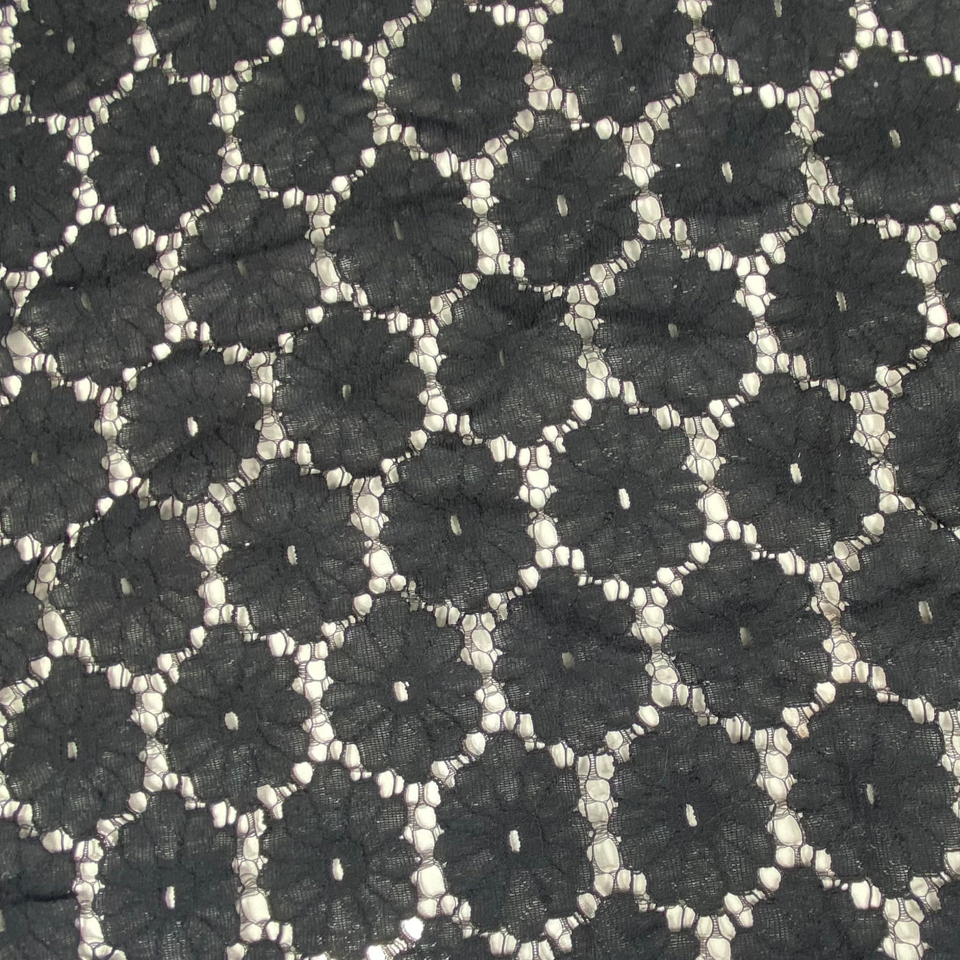 Floral Eyelet Lace - Black