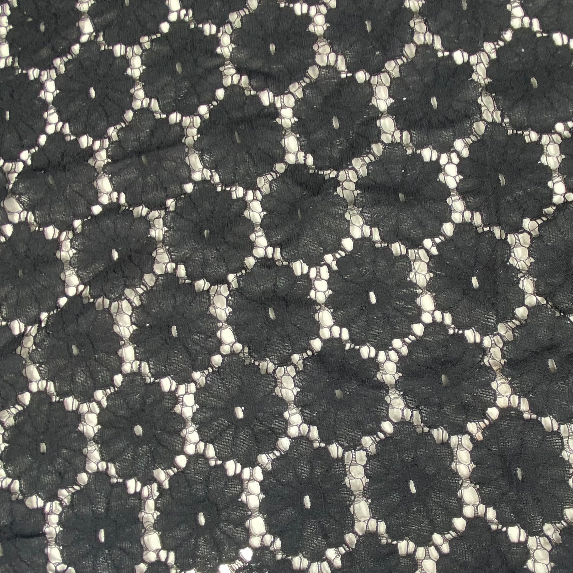 Floral Eyelet Lace - Black