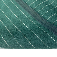 Pin Striped Wool Crepe - Green/White