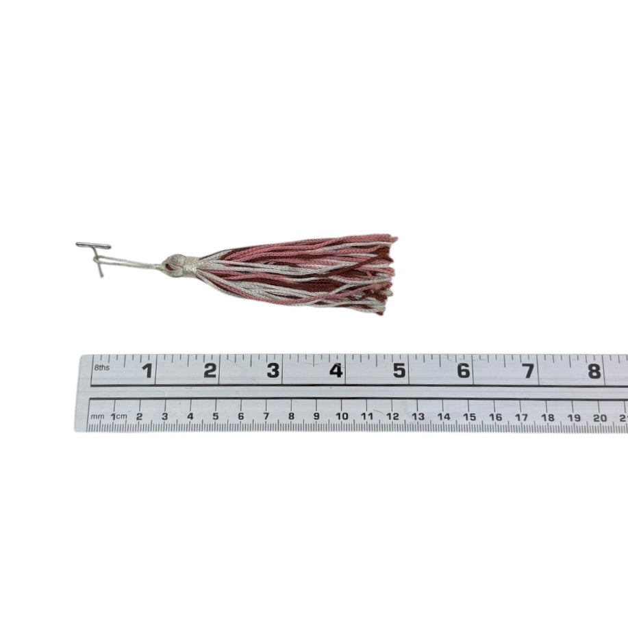 Decorative 3 3/4”Tassel - White/Pink/Brown