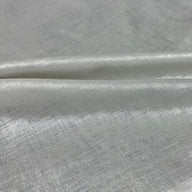 Lightweight Metallic Linen - Silver/White