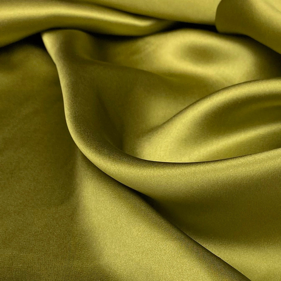 Mulberry Silk Charmeuse Satin - Chartreuse
