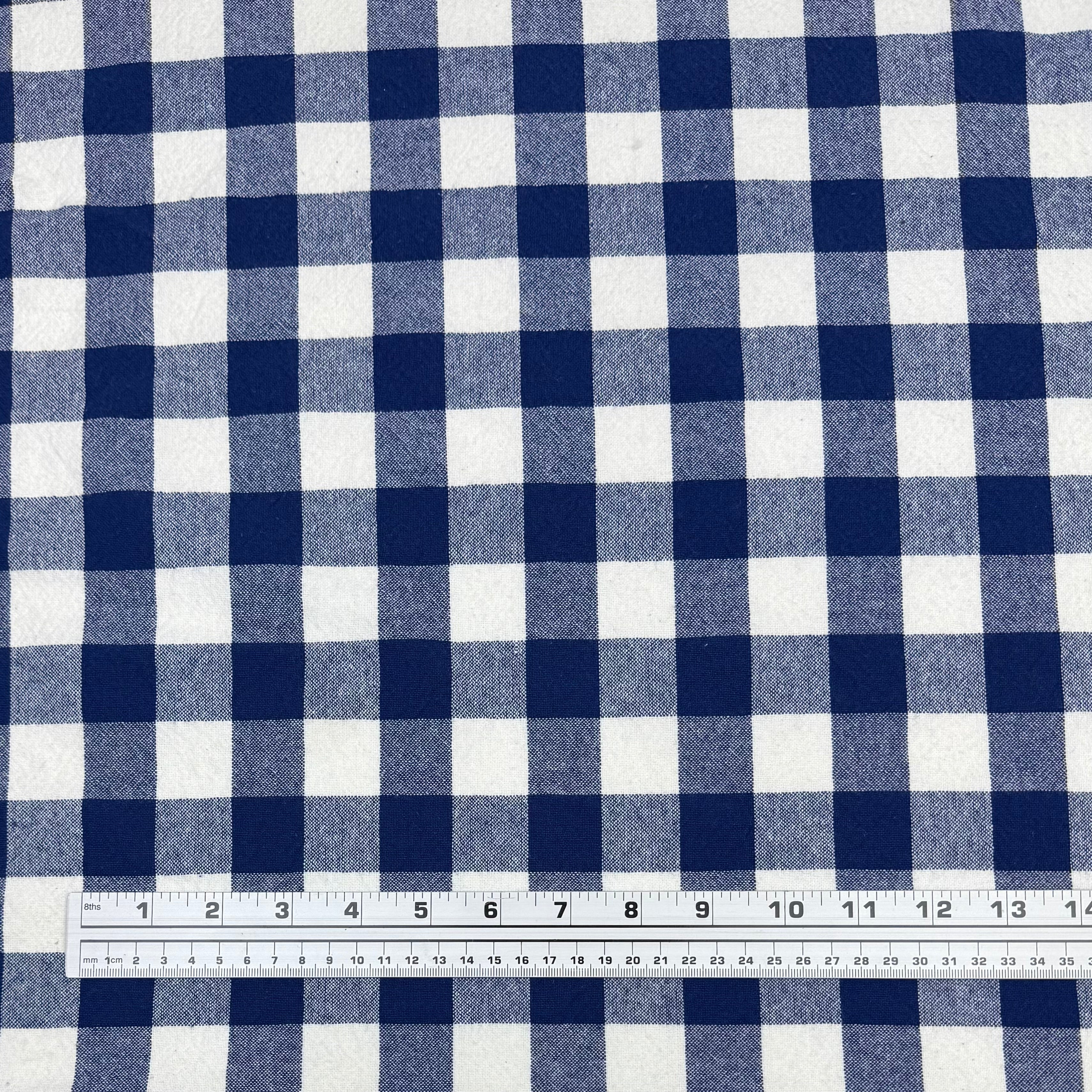 Checkered Organic Cotton - Blue/White