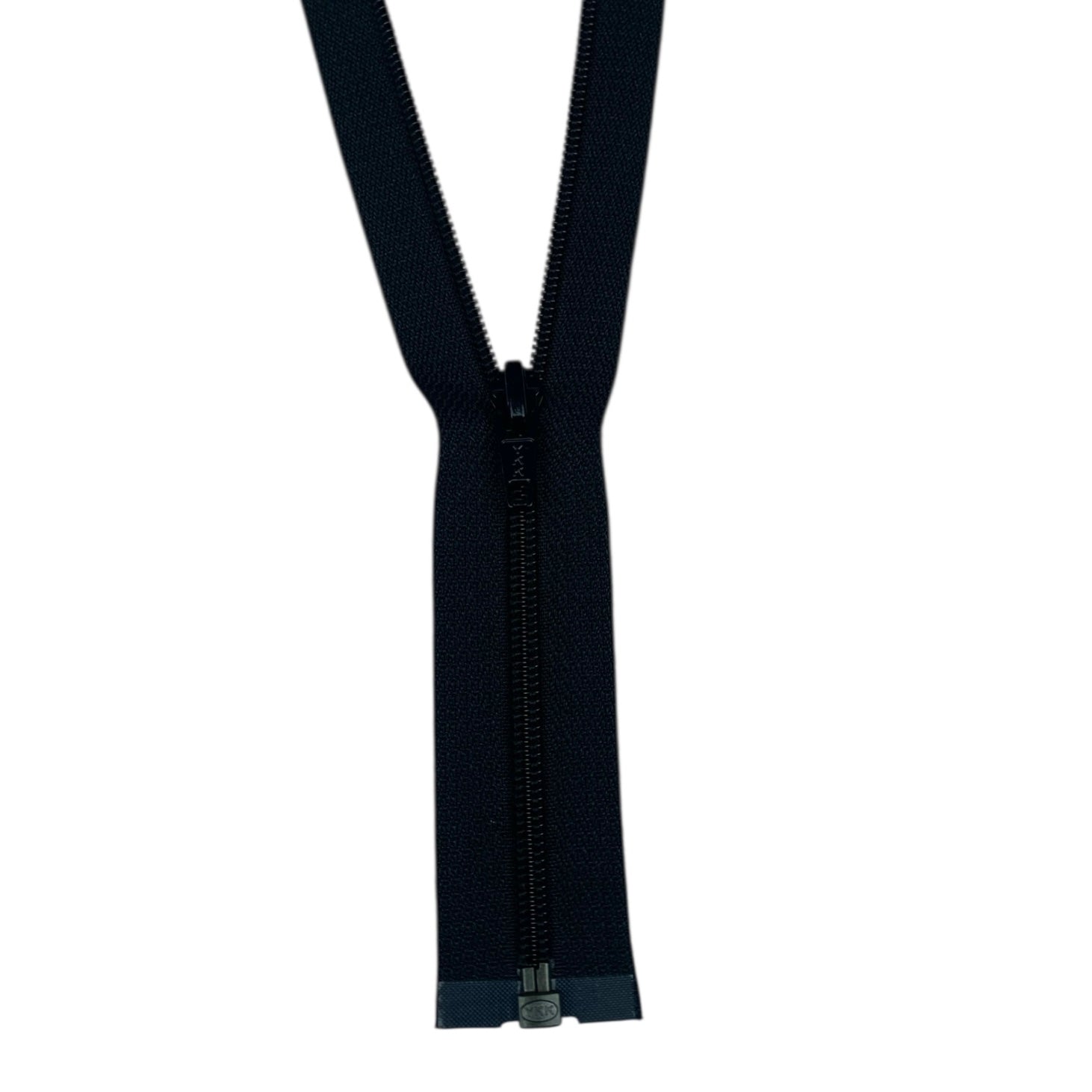 Opened-End Nylon Coil 12” YKK Zipper - Black