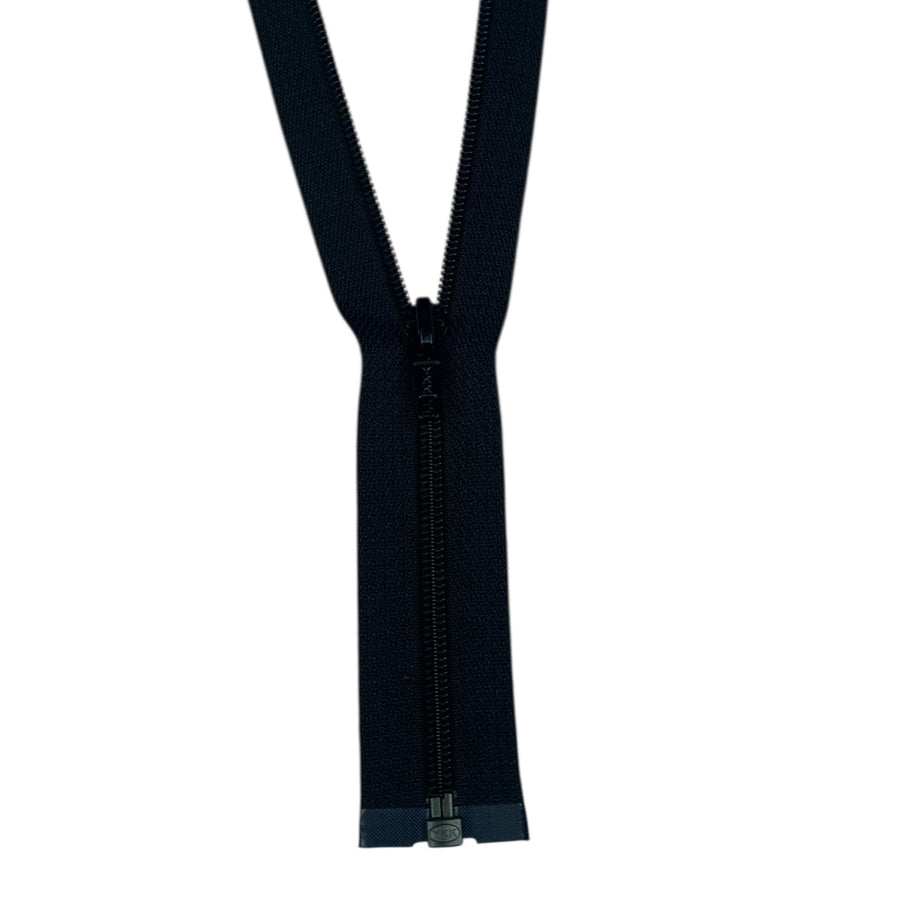 Opened-End Nylon Coil 12” YKK Zipper - Black